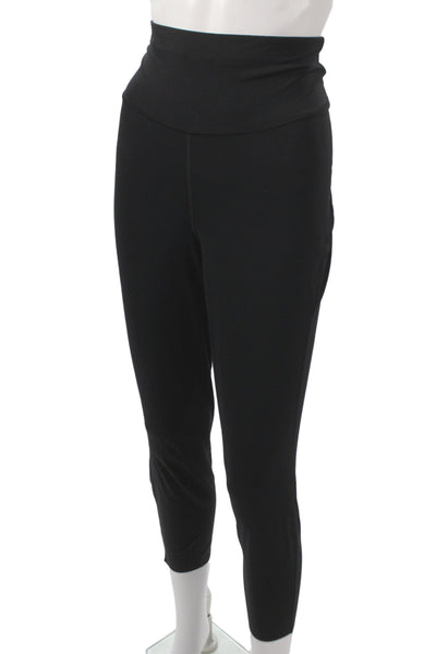 Lululemon Women Capri Leggings Black Nylon Athleisure Size 14