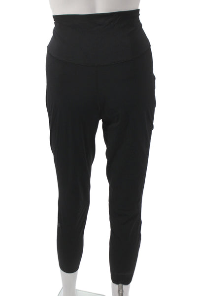 Lululemon Women Capri Leggings Black Nylon Athleisure Size 14