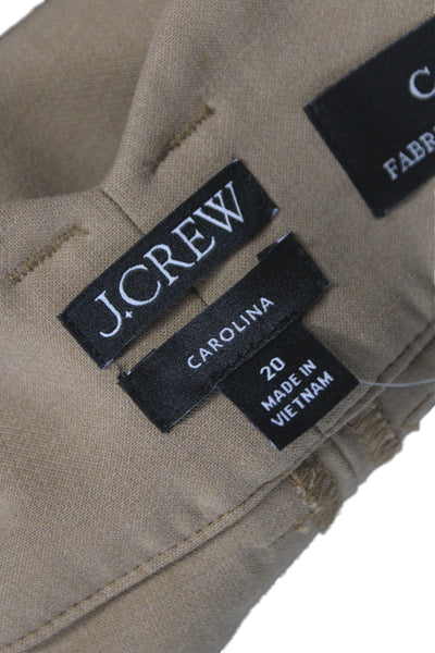J Crew Womens Beige Dress Pants Size 20