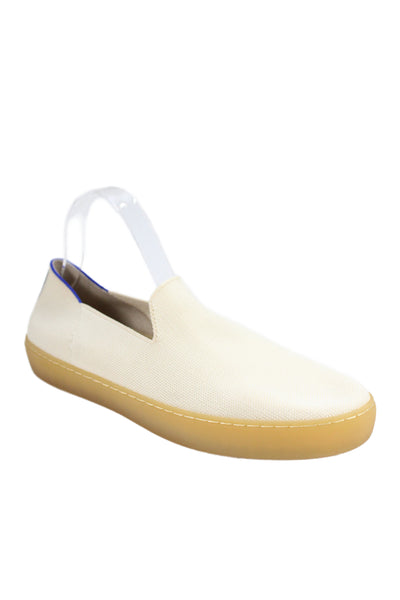 Rothys Womens Knit Round Toe Slip On Low Top Sneakers Beige Size 11