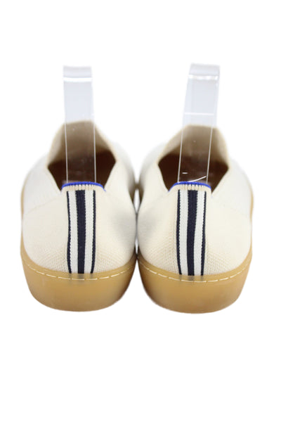 Rothys Womens Knit Round Toe Slip On Low Top Sneakers Beige Size 11