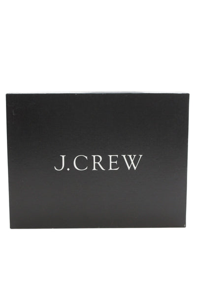 J Crew Women's Suede Buckle  Ankle Strap Gold Hardware Sandals  Blue Size 7