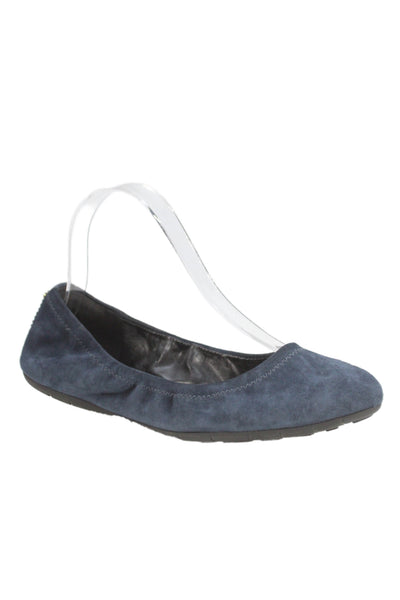Cole Haan Grand.OS Womens Suede Studio Ballet Flats Dark Night Blue Size 6.5 B