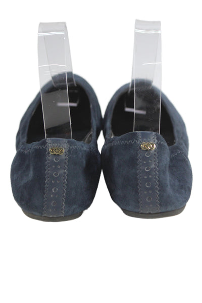 Cole Haan Grand.OS Womens Suede Studio Ballet Flats Dark Night Blue Size 6.5 B