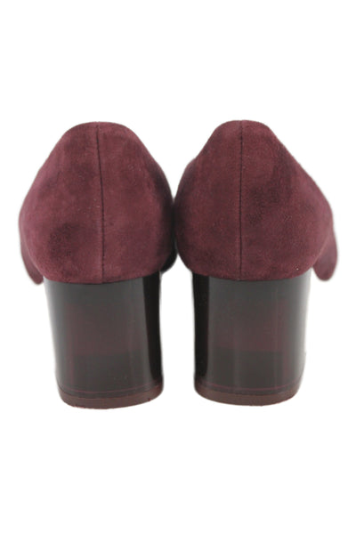 J Crew Womens Suede Slide On Classic Pumps Berry Purple Size 6.5