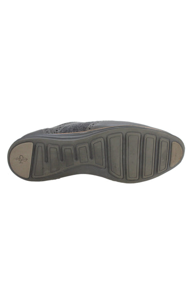 Cole Haan Womens Leather Lunargrand Oxford Flats Grey Size 7 Wide