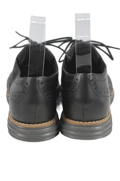 Cole Haan Womens Leather Lace Up Oxford Flats Black Size 7 B