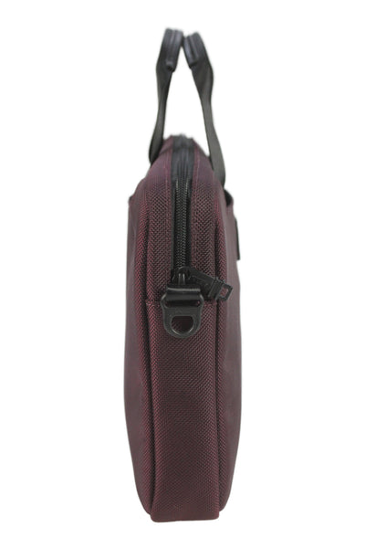 Tumi Womens Adjustable Strap Crossbody Shoulder Handbag Purple Black
