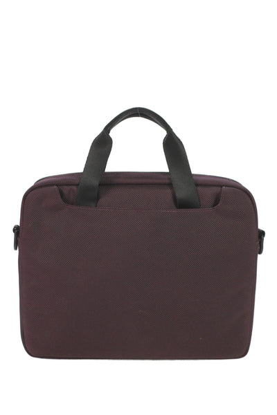 Tumi Womens Adjustable Strap Crossbody Shoulder Handbag Purple Black