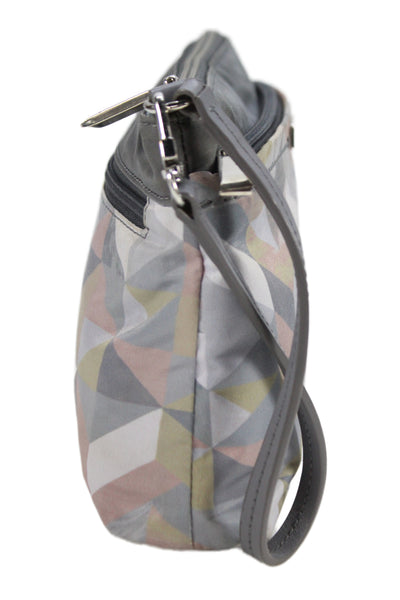 Tumi Womens Geometric Print Wristlet Handbag Multi Colored
