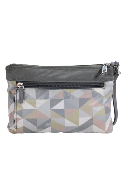 Tumi Womens Geometric Print Wristlet Handbag Multi Colored