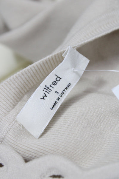 Wilfred Womens Ivory Long Sleeve Cardigan Size S