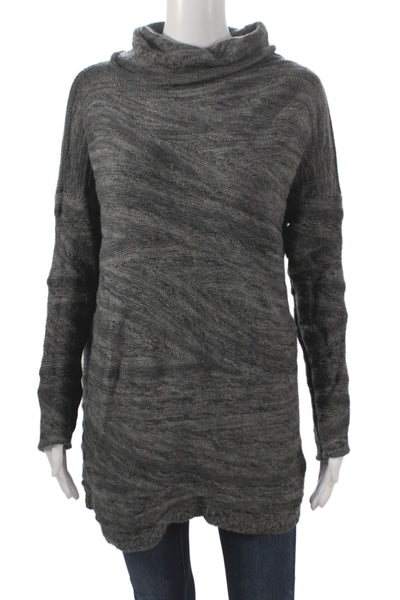 Lafayette 148 New York Women Gray Cowl Neck Wool Pullover Sweater Size M