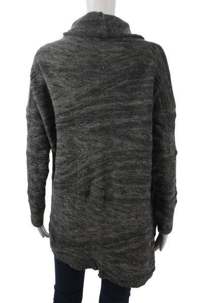 Lafayette 148 New York Women Gray Cowl Neck Wool Pullover Sweater Size M