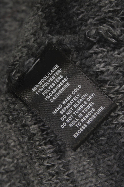 Lafayette 148 New York Women Gray Cowl Neck Wool Pullover Sweater Size M
