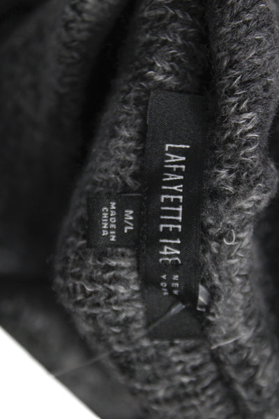 Lafayette 148 New York Women Gray Cowl Neck Wool Pullover Sweater Size M