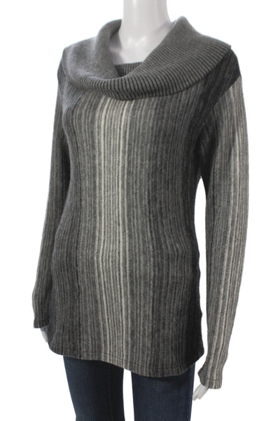 Lafayette 148 New York Women Pullover Cowl Neck Gray Wool Sweater Size S