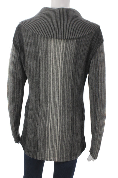 Lafayette 148 New York Women Pullover Cowl Neck Gray Wool Sweater Size S