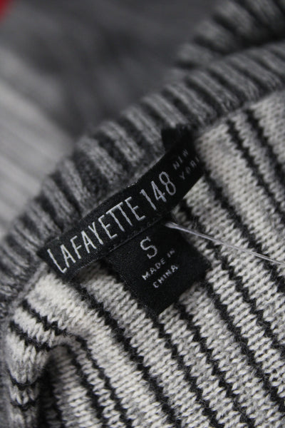 Lafayette 148 New York Women Pullover Cowl Neck Gray Wool Sweater Size S