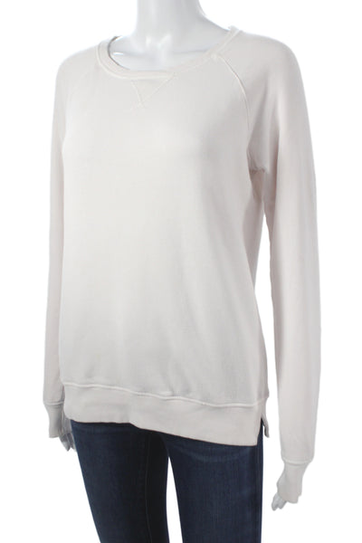 Frame Shirt Womens Pink Cotton Crew Neck Long Sleeve Basic T-Shirt Size XS