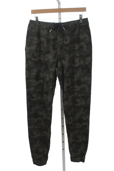 ZANEROBE Mens Green Camo Jogger Pants Drawstring Size 32