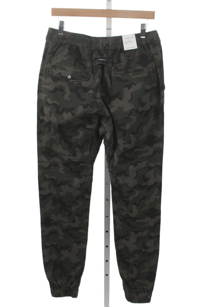 ZANEROBE Mens Green Camo Jogger Pants Drawstring Size 32