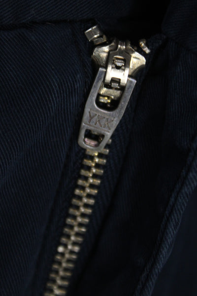 Theory Mens Chino Pants Blue 97% Cotton Button Closure Size 32