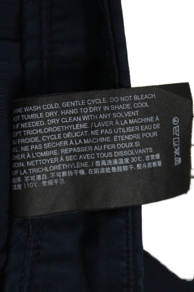 Theory Mens Chino Pants Blue 97% Cotton Button Closure Size 32