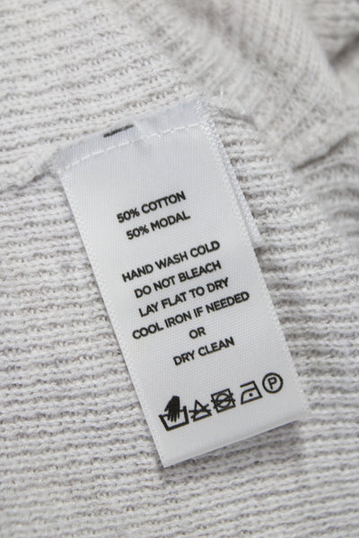 Lilla P Womens Gray V Neck Pullover Sweater Long Sleeve Cotton Fall Size S