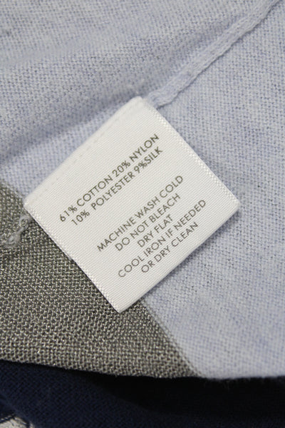 White + Warren Womens Pullover Sweater Blue Crew Neck Long Sleeve Size S