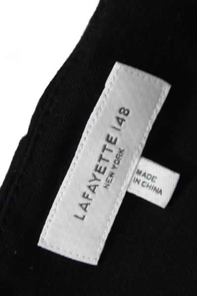 Lafayette 148 New York Womens Capri Pants Black Pull On Viscose Size M