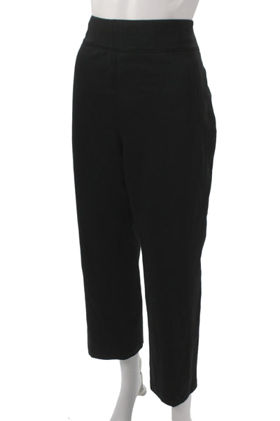Spanx Womens Ankle Pants Black Pull On Plus Size 1X