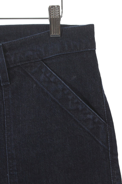 Designer Mens Straight Jeans Blue Mid-Rise Cotton Casual Size 31