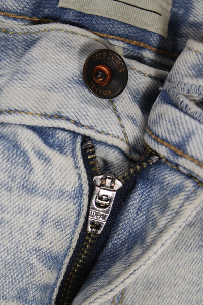 Todd Snyder Mens Straight Jeans Blue Mid-Rise Cotton Button Size 33