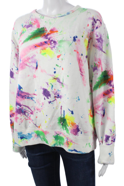 Polo Ralph Lauren Womens Pullover Sweatshirt Paint Splatter Multicolor Size XL