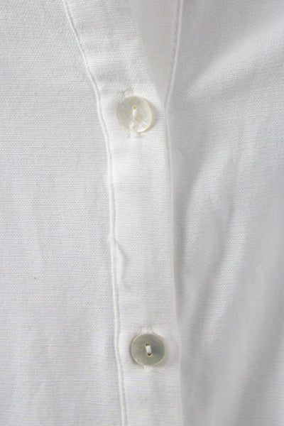 Rachel Zoe Womens White Collared Shirt Dress Long Sleeve Cotton Size XL