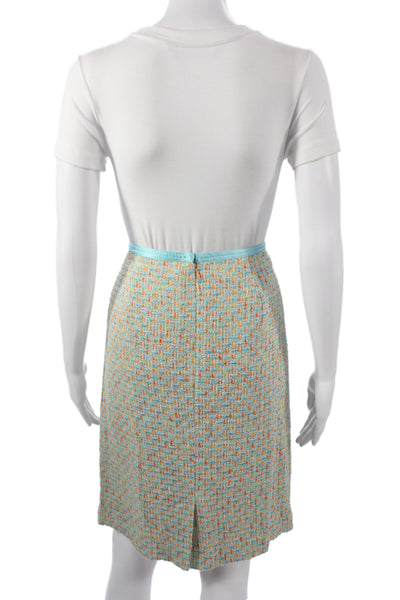 Cynthia Cynthia Steffe Womens Tweed Blazer Skirt Suit Blue Orange Size Large/12