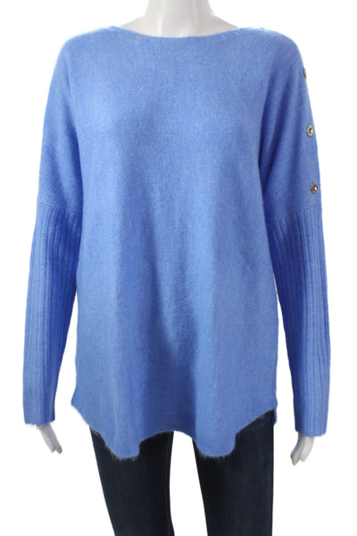 Lily Pulitzer Women Pullover Boat Neck Solid Blue Long Sleeve Size S