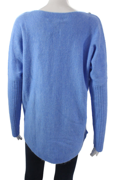 Lily Pulitzer Women Pullover Boat Neck Solid Blue Long Sleeve Size S