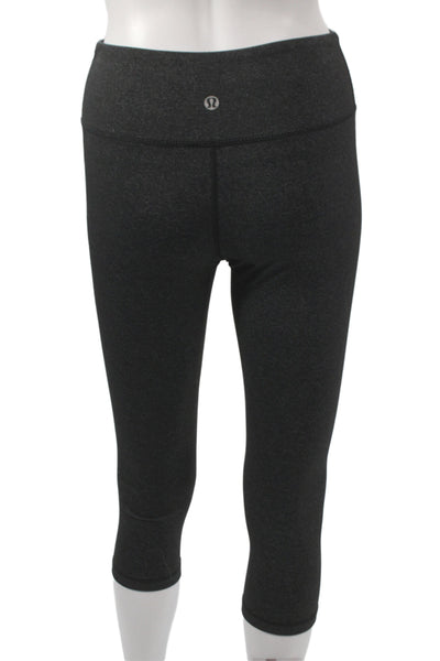 Lululemon Womens Gray Flecked Capri Leggings Athleisure Spring Size XS