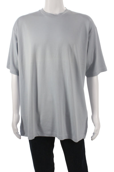 Barneys New York Mens Basic Gray Cotton Crew Neck Short Sleeve T-Shirt Size XL