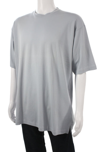 Barneys New York Mens Basic Gray Cotton Crew Neck Short Sleeve T-Shirt Size XL