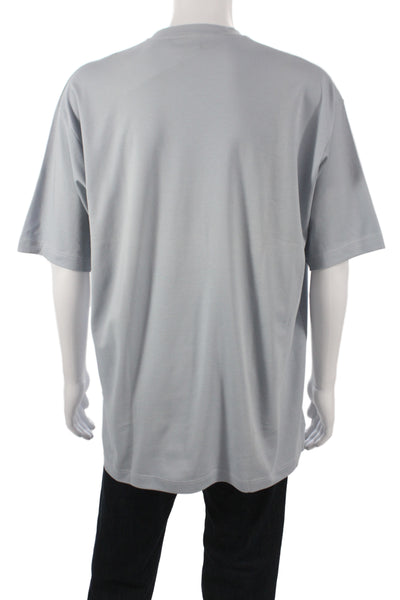 Barneys New York Mens Basic Gray Cotton Crew Neck Short Sleeve T-Shirt Size XL