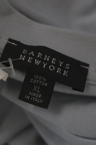 Barneys New York Mens Basic Gray Cotton Crew Neck Short Sleeve T-Shirt Size XL