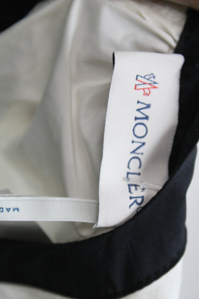 Moncler Girls Crew Neck Color Block Short Sleeve Tiered Dress Bone Size 8Y