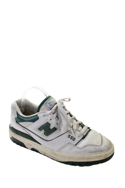 New Balance Unisex Adults Leather Laced up 550 Sea Salt Marsh Sneakers Green 8.5