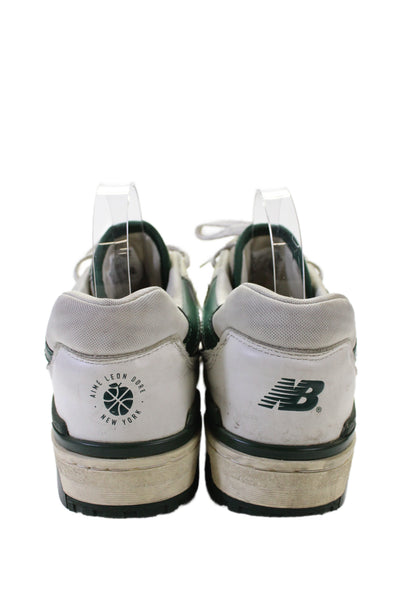 New Balance Unisex Adults Leather Laced up 550 Sea Salt Marsh Sneakers Green 8.5