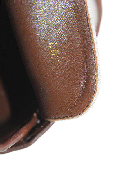 Miu Miu Women's Leather Penny Applique Panelled Loafers Brown Size 10.5