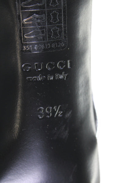 Gucci Women's Patent Leather Pointed  Signoria  Slingback Heels Silver Size 9.5