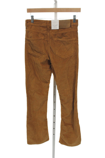 Zara Womens Brown Button Cotton Pants Size 36
